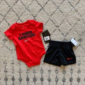 Nike 3-6 Month Baby Onesie & Basketball Shorts